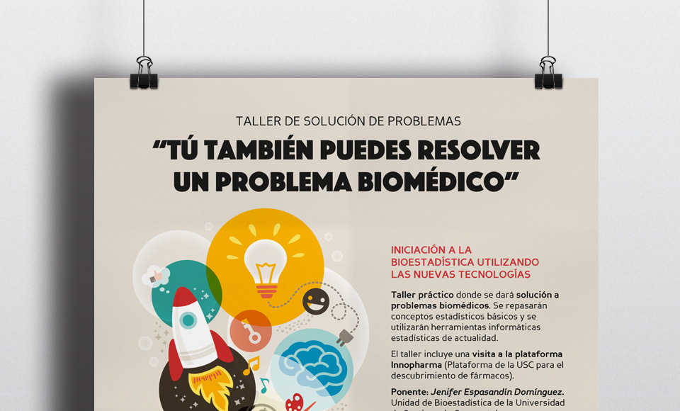 Equipo de investigación GridECMB. Universidad de Santiago de Compostela - Diseño de cartelería para talleres